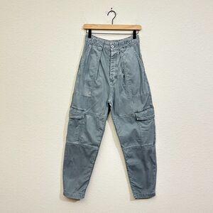 AGOLDE Mila Utility Jeans Gray Denim Cargo Tapered High Rise Cotton